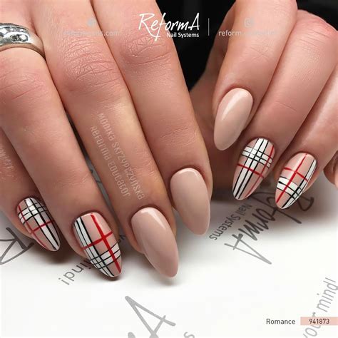 burberry nail art designs